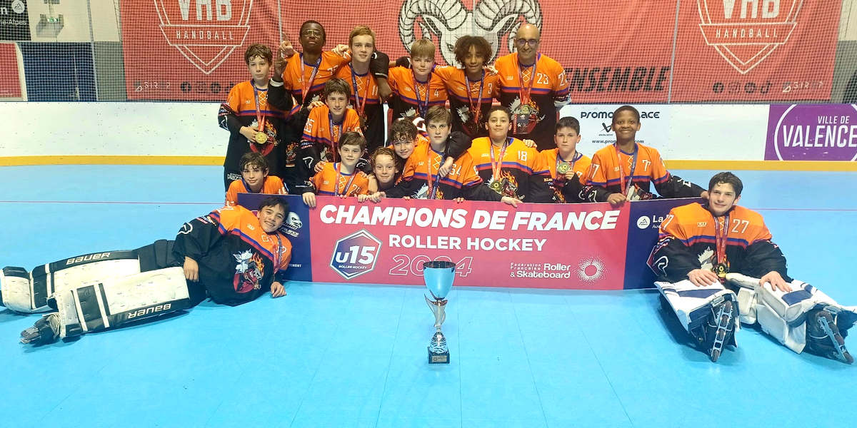 asnieres champions france roller hockey u15 finale championnat france valence 2023 2024