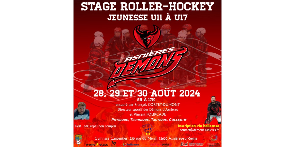 stage jeunesse asnieres roller roller-hockey 92 Hauts de Seine gennevilliers Saint-Gratien villeneuve cergy Blanc-Mesnil Maisons-Laffitte ris Collégien paris