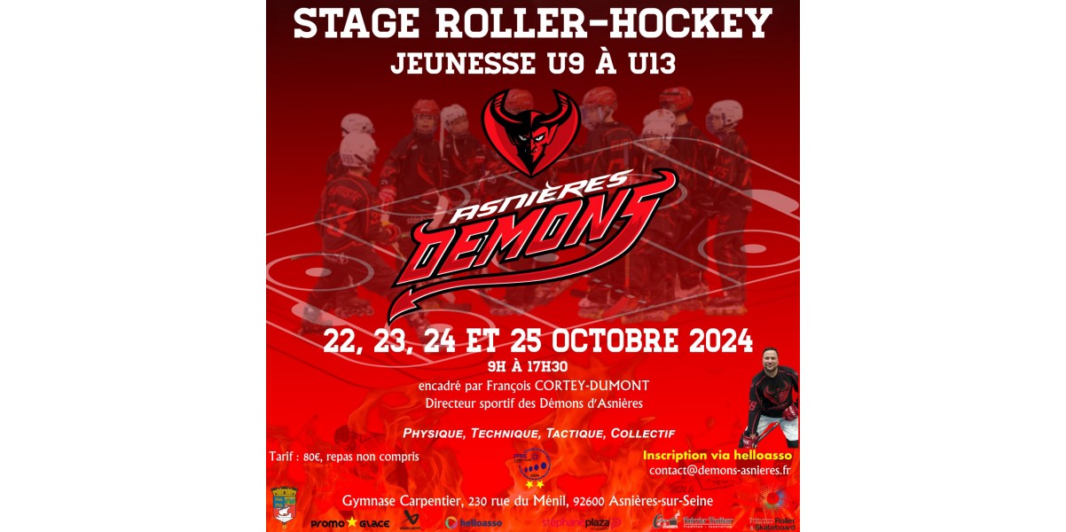 stage jeunesse asnieres roller roller-hockey 92 Hauts de Seine gennevilliers Saint-Gratien villeneuve cergy Blanc-Mesnil Maisons-Laffitte ris Collégien paris